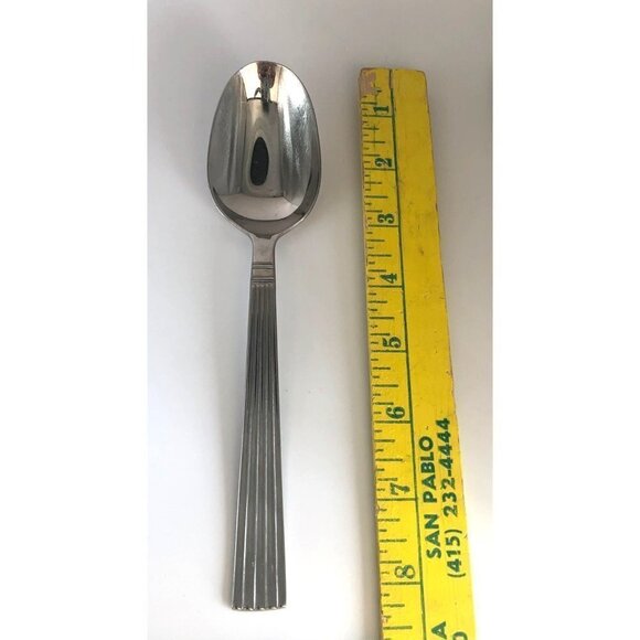 Wallace Soup Dinner Spoons MANHATTEN‎ 18/8 Stainless Steel Flatwear 7.75" Lot 5 - Picture 5 of 5